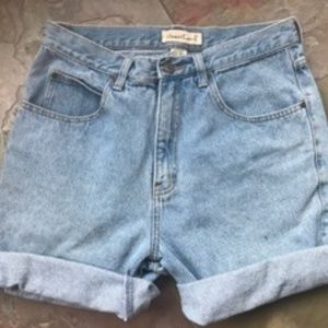 High Waist Mom Jean Shorts